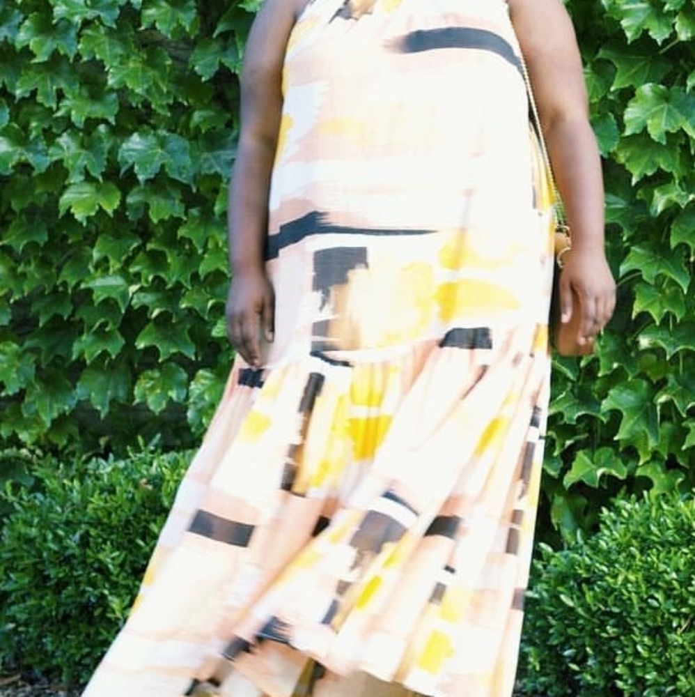 Full length sleeveless maxi dress